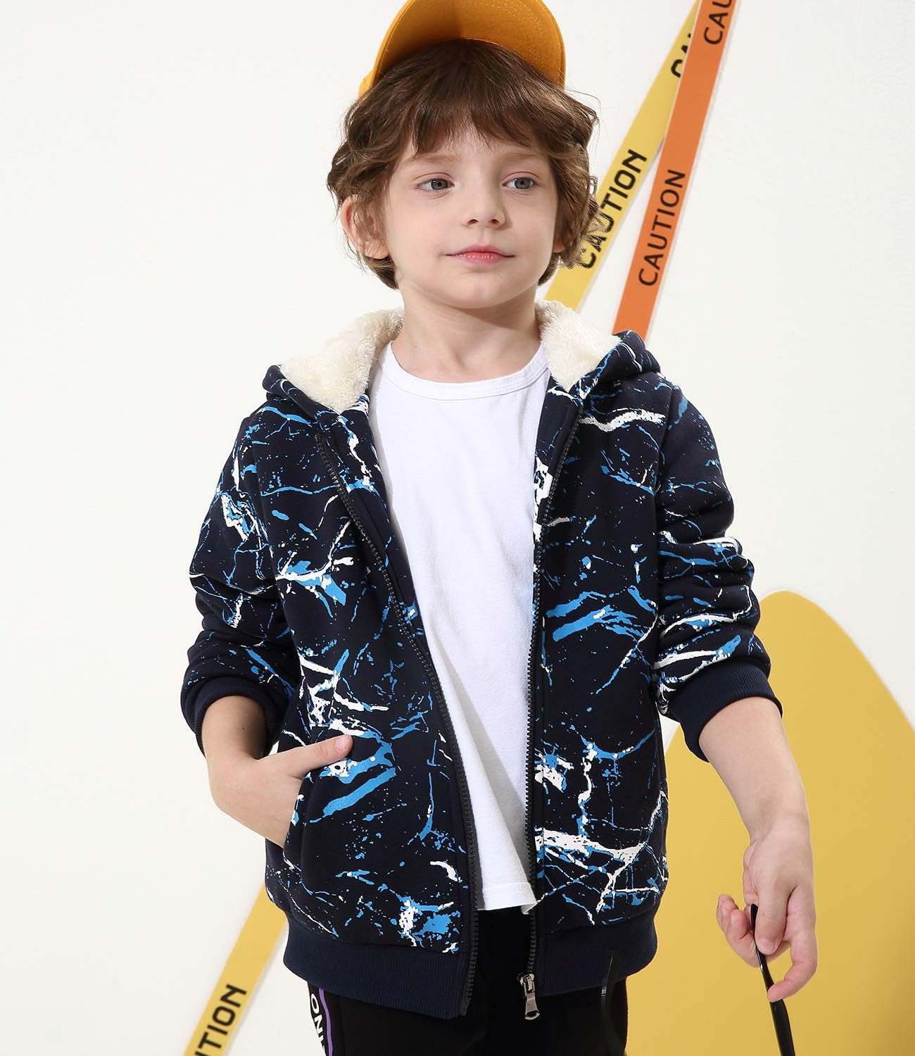 Kids Boys Girls Sherpa Fleece Lined Jacket 2-14 Years (Toddler/Kids)