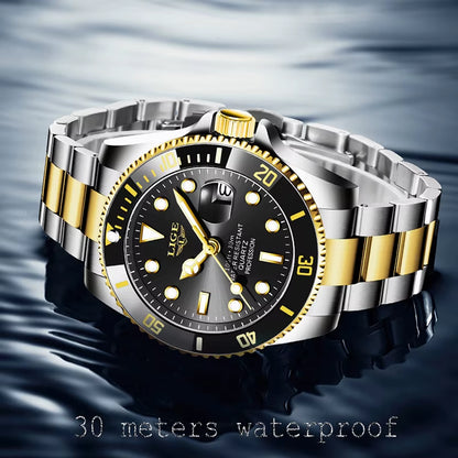 New Watch Men Business Casual Wristwatch Luxury Date Quartz Watch Stainless Steel Watches for Men Clock Relogios Masculino