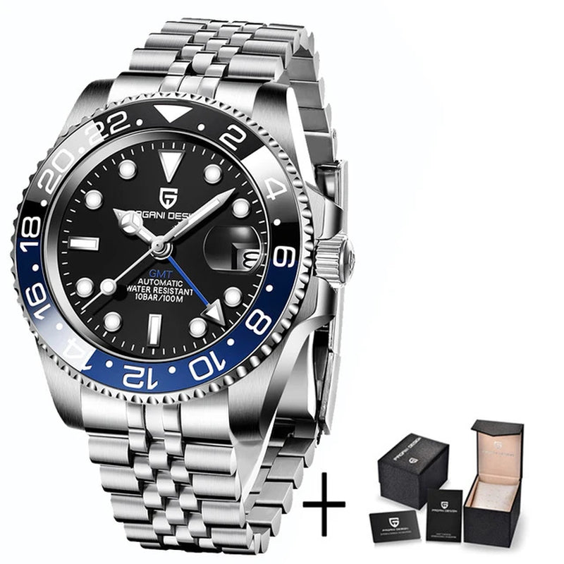 V3 Version GMT Watches Men'S Luxury Sapphire Automatic Mechanical Watch 40MM Stainless Steel Waterproof Watch