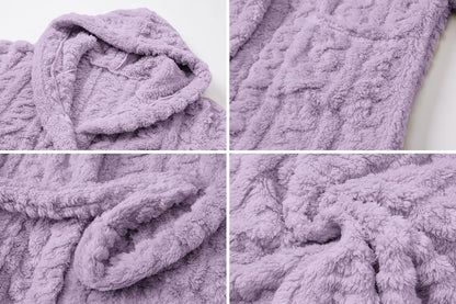 Girls Robe,Cute & Fleece Hooded Robe with Belt for Girls, 12 Months - 18 Years