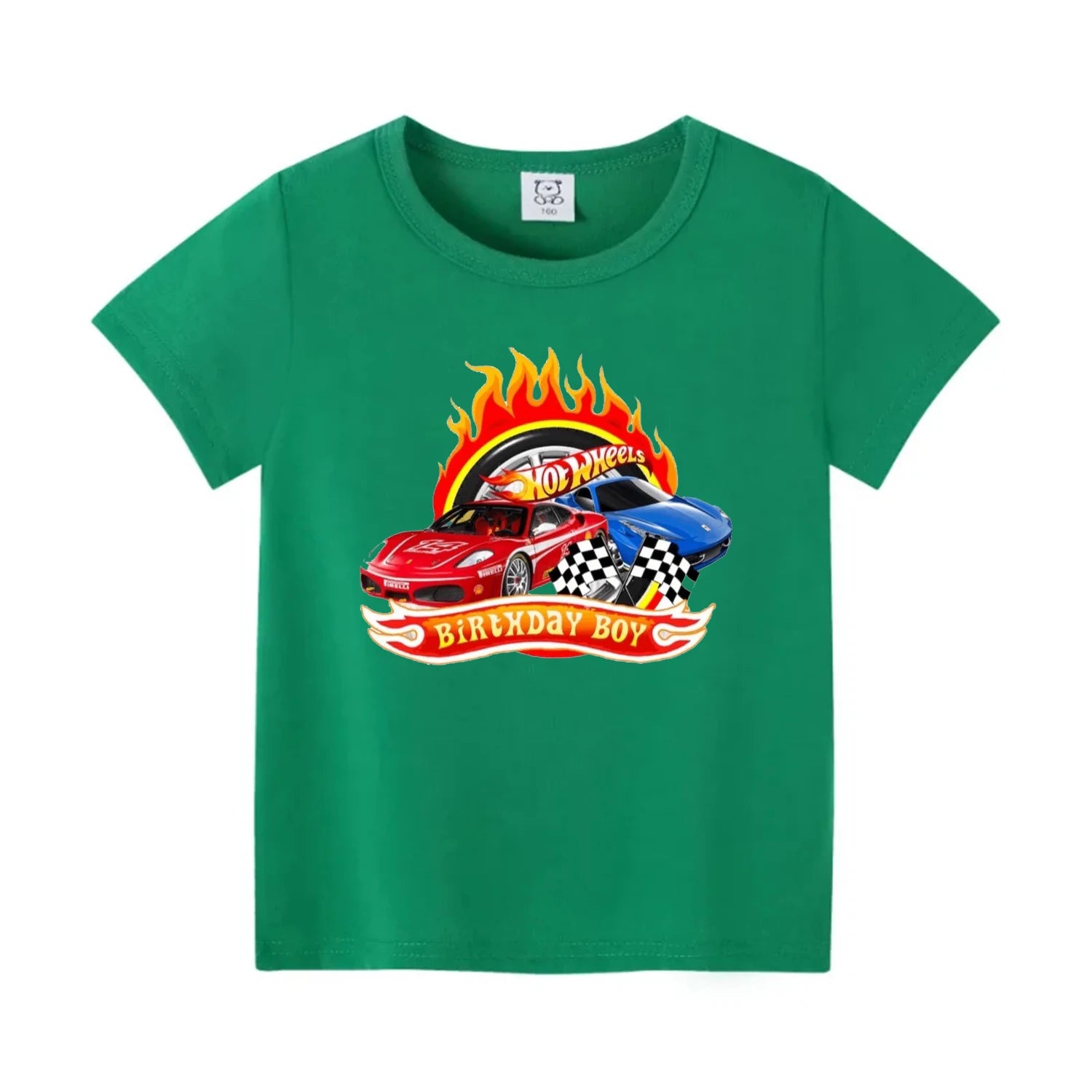 Summer New Hot-Selling Hot Wheels Cars Children'S Clothing T-Shirts Boys' Tops 4-14 Years Old Kids Daily Clothing Holiday Gifts