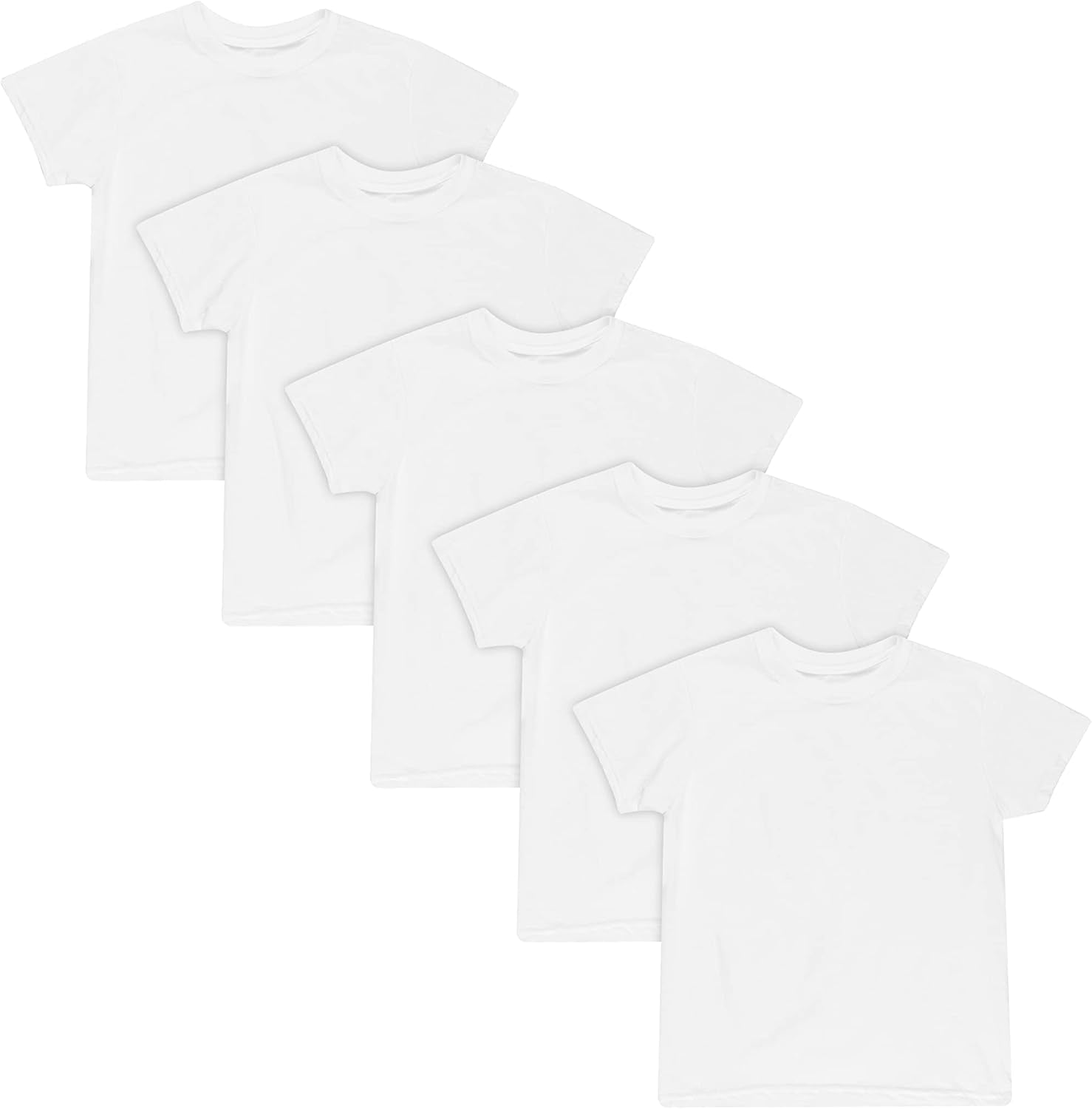Boy'S Ecosmart Tagless T-Shirts Base Layer Top (Pack of 5)
