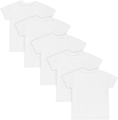 Boy'S Ecosmart Tagless T-Shirts Base Layer Top (Pack of 5)