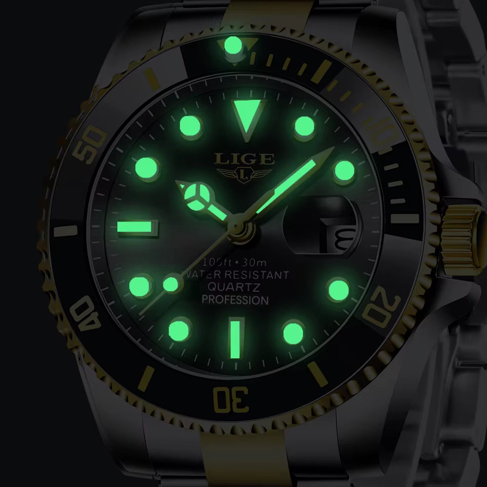 New Watch Men Business Casual Wristwatch Luxury Date Quartz Watch Stainless Steel Watches for Men Clock Relogios Masculino