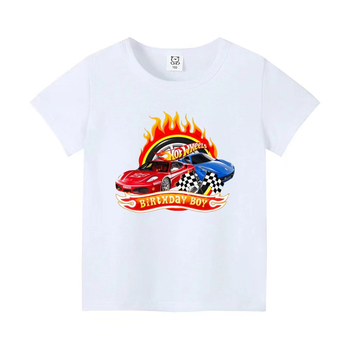 Summer New Hot-Selling Hot Wheels Cars Children'S Clothing T-Shirts Boys' Tops 4-14 Years Old Kids Daily Clothing Holiday Gifts