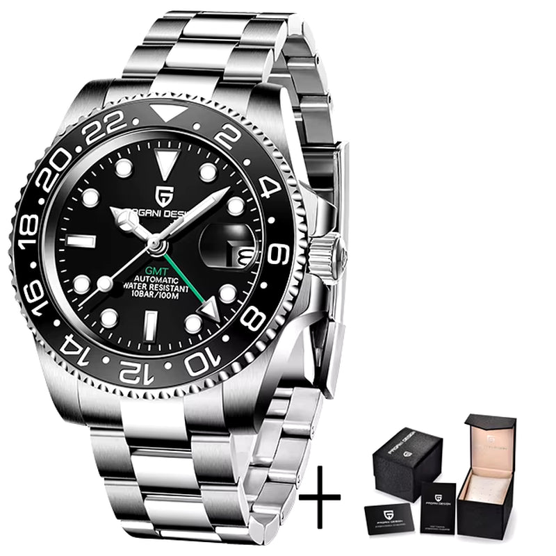 V3 Version GMT Watches Men'S Luxury Sapphire Automatic Mechanical Watch 40MM Stainless Steel Waterproof Watch
