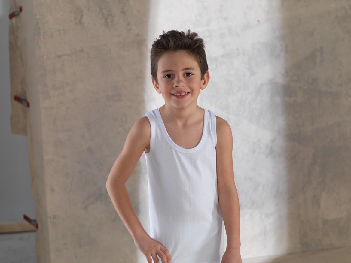 4 Pack Boys Tank Tops 100% Cotton Super Soft