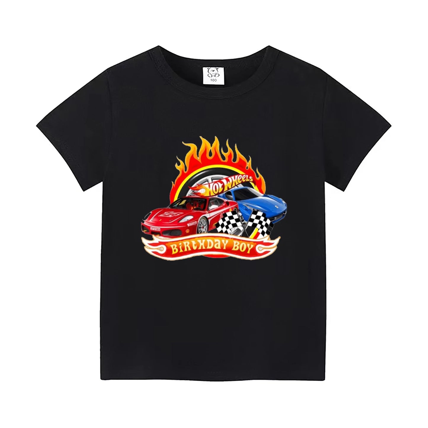 Summer New Hot-Selling Hot Wheels Cars Children'S Clothing T-Shirts Boys' Tops 4-14 Years Old Kids Daily Clothing Holiday Gifts