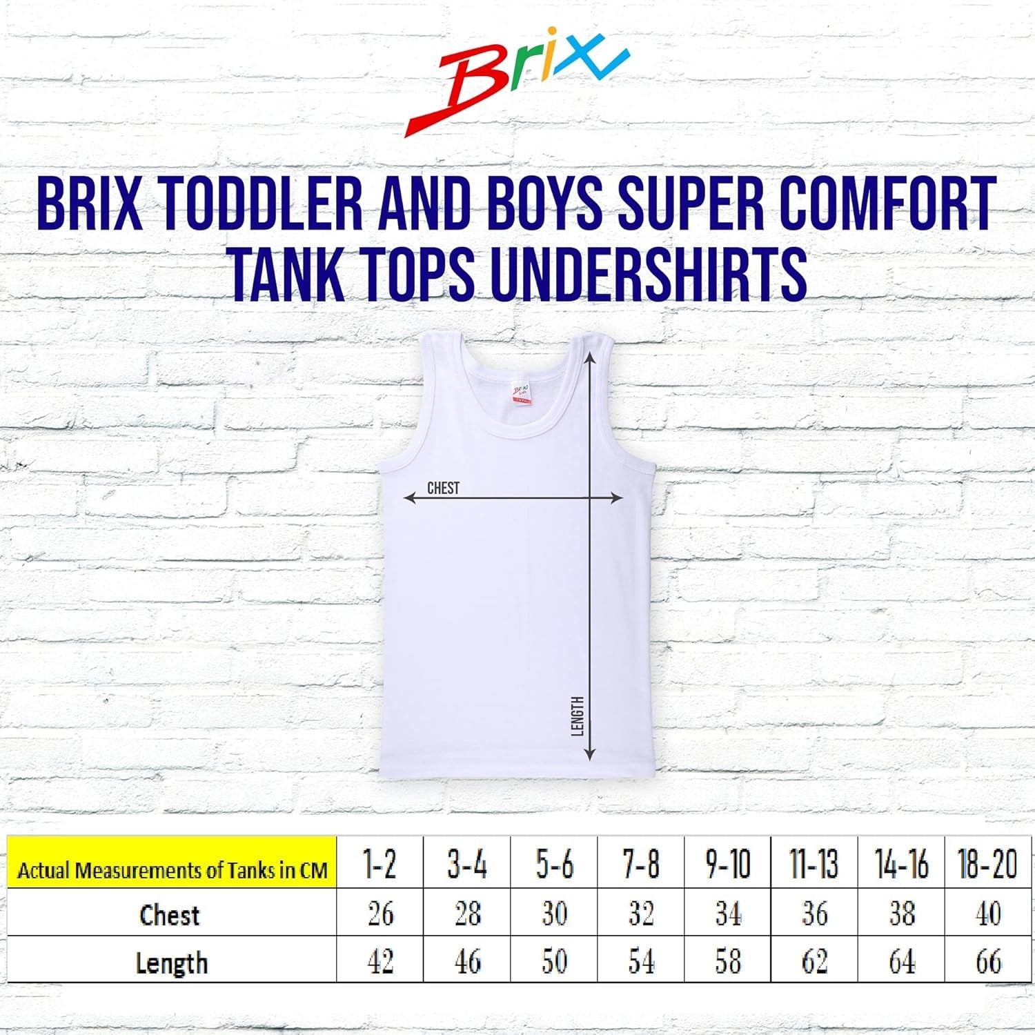 4 Pack Boys Tank Tops 100% Cotton Super Soft