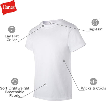 Boy'S Ecosmart Tagless T-Shirts Base Layer Top (Pack of 5)