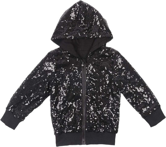 Kids Jackets Girls Boys Sequin Zipper Coat Jacket for Toddler Birthday Christmas Clothes