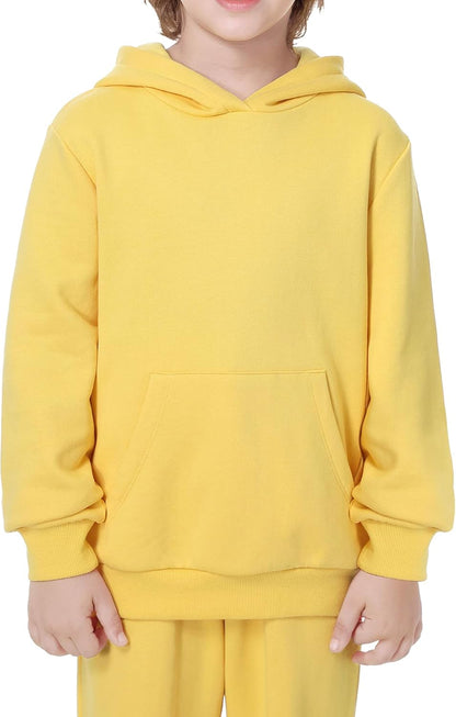 Kids' Soft Brushed Fleece Casual Basic Pullover Hooded Sweatshirt Hoodie for Boys or Girls 4-12 Years