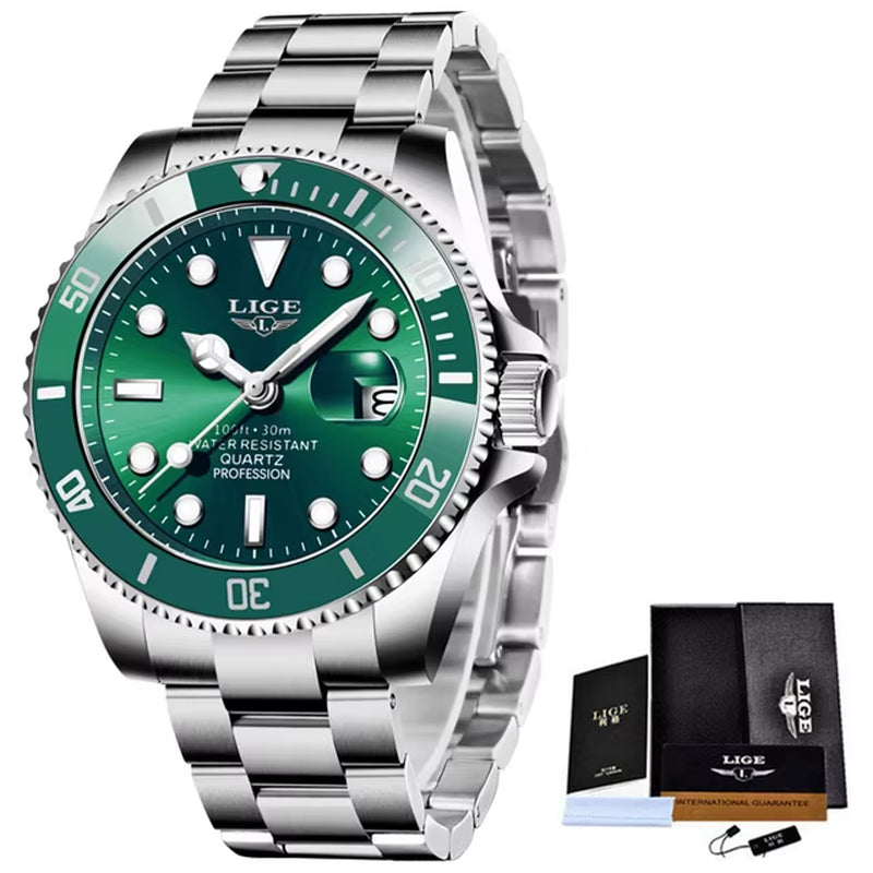 New Watch Men Business Casual Wristwatch Luxury Date Quartz Watch Stainless Steel Watches for Men Clock Relogios Masculino