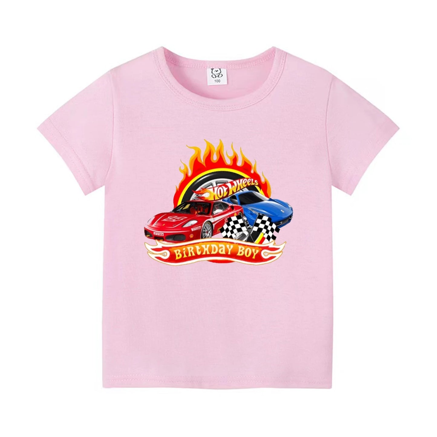 Summer New Hot-Selling Hot Wheels Cars Children'S Clothing T-Shirts Boys' Tops 4-14 Years Old Kids Daily Clothing Holiday Gifts
