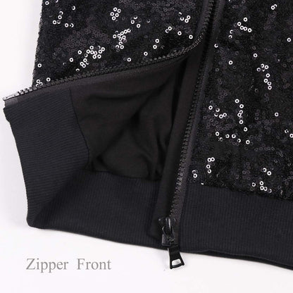 Kids Jackets Girls Boys Sequin Zipper Coat Jacket for Toddler Birthday Christmas Clothes